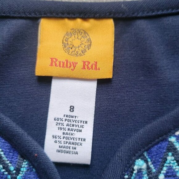Ruby Rd. NAVAJO BLUES Womens TOP 8 NEW Shirt Jacket NWT - Picture 6 of 7